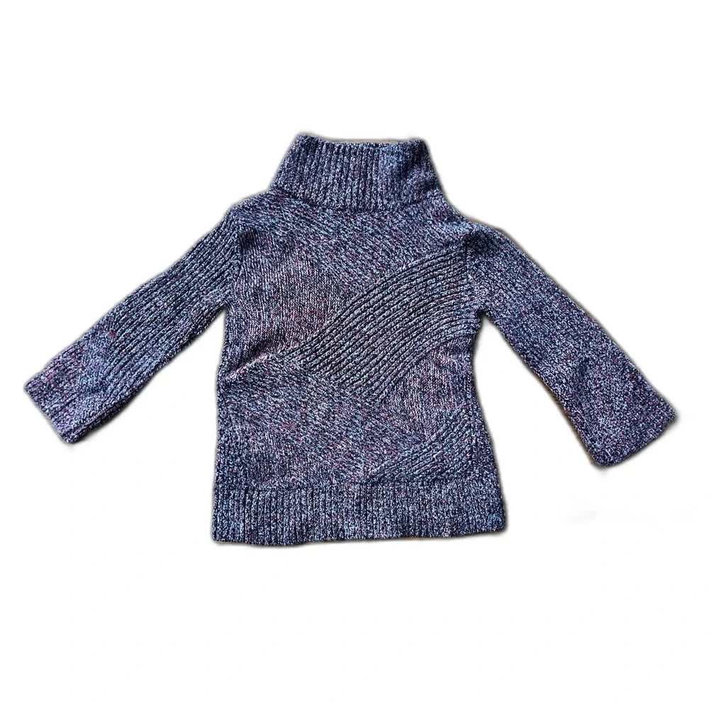 Rag & Bone Red Gray Merino Wool Blend Mock Turtleneck Sweater   Women's Size S - Picture 2 of 9